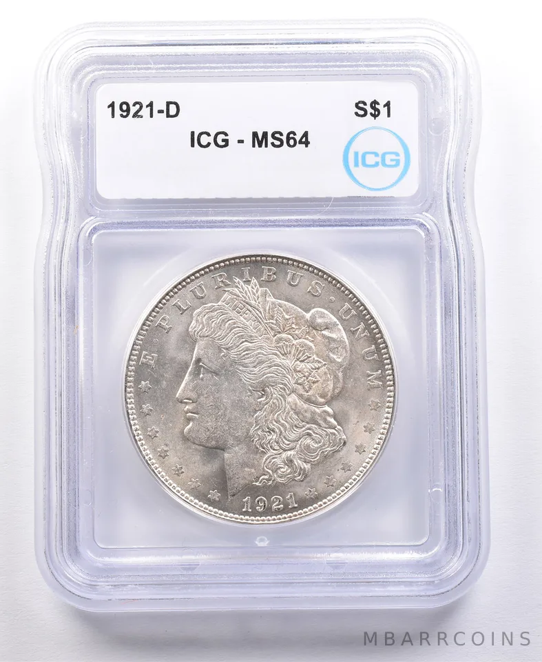 1921-D Morgan Silver Dollar MS64 ICG *4651