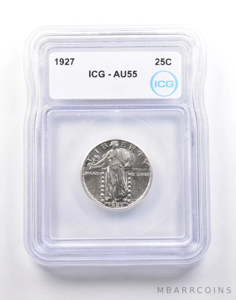 1927 Standing Liberty Quarter AU55 ICG *5091