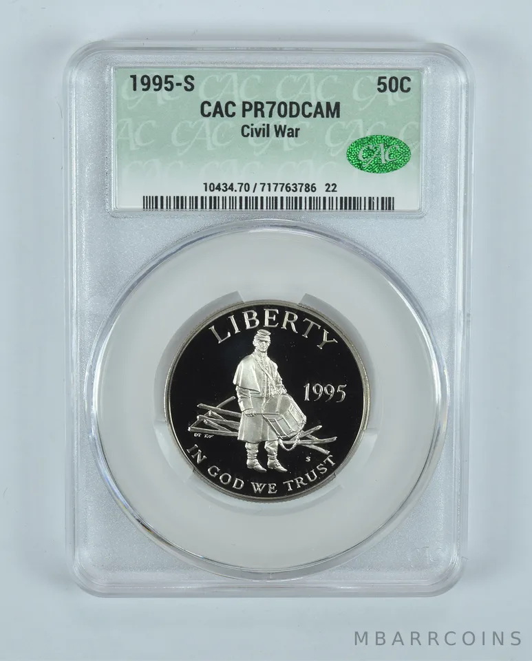 1995-S Civil War Commemorative Half Dollar PR70 DCAM CAC CACg