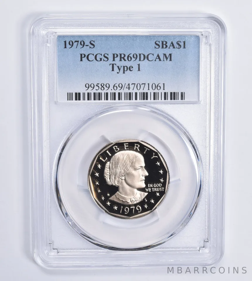 1979-S Susan B Anthony Dollar Type 1 PR69 DCAM PCGS Blue Lbl