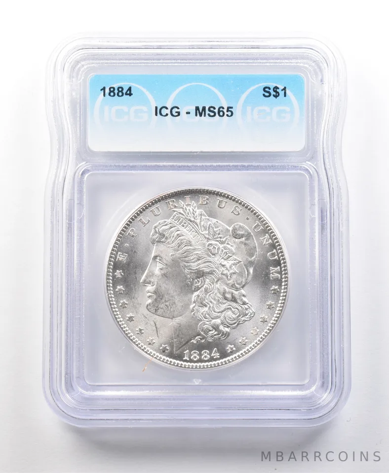 1884 Morgan Silver Dollar MS65 ICG a1088
