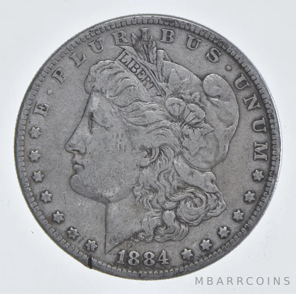 Early - 1884 Morgan Silver Dollar - 90% US Coin *766