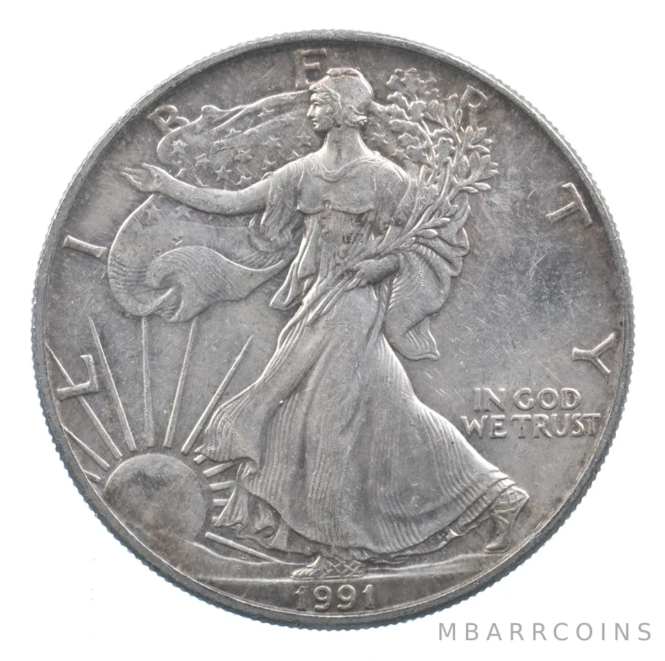 Better Date 1991 American Silver Eagle 1 Troy Oz .999 Fine Silver *634