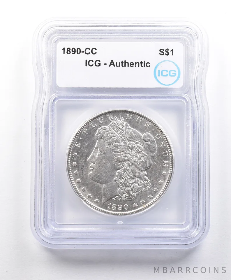1890-CC Morgan Silver Dollar Authentic ICG *3247