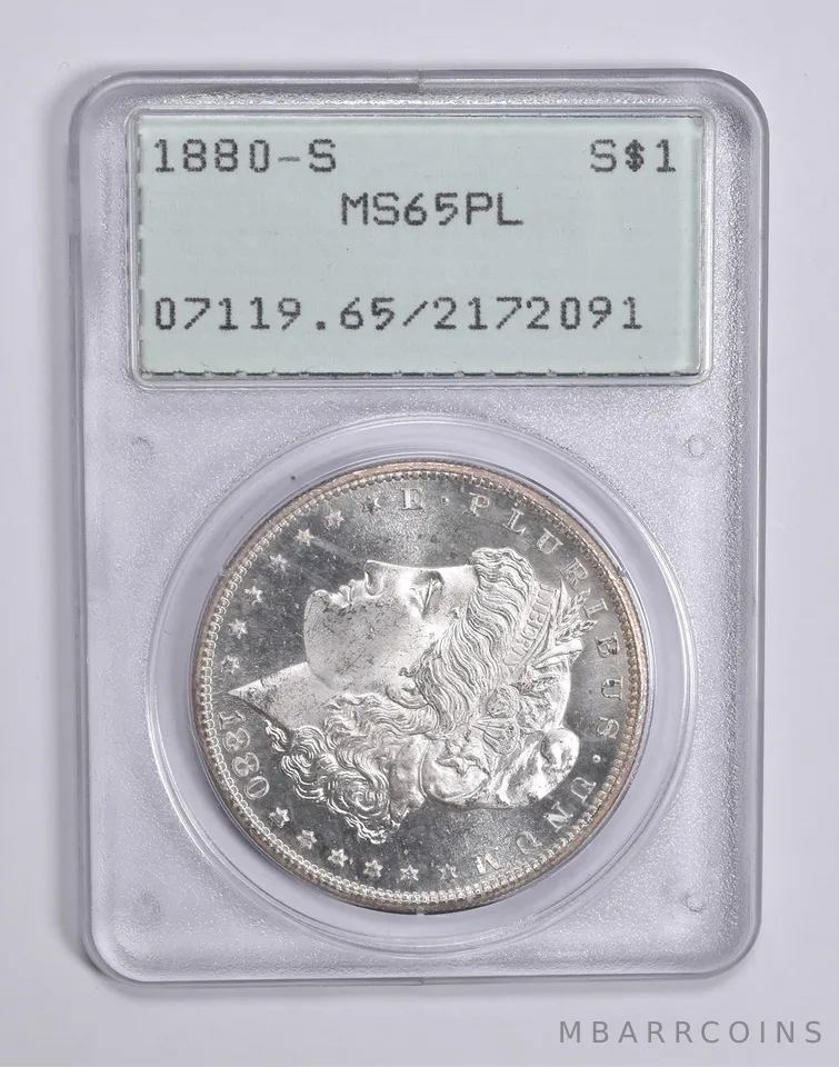 MS65 PL 1880-S Morgan Silver Dollar PCGS Rattler Upgrade? a0328