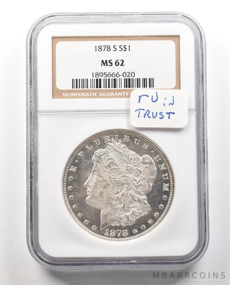 1878-S Morgan Silver Dollar MS62 NGC Looks PL a4711