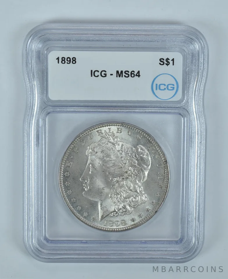 1898 Morgan Silver Dollar MS64 ICG