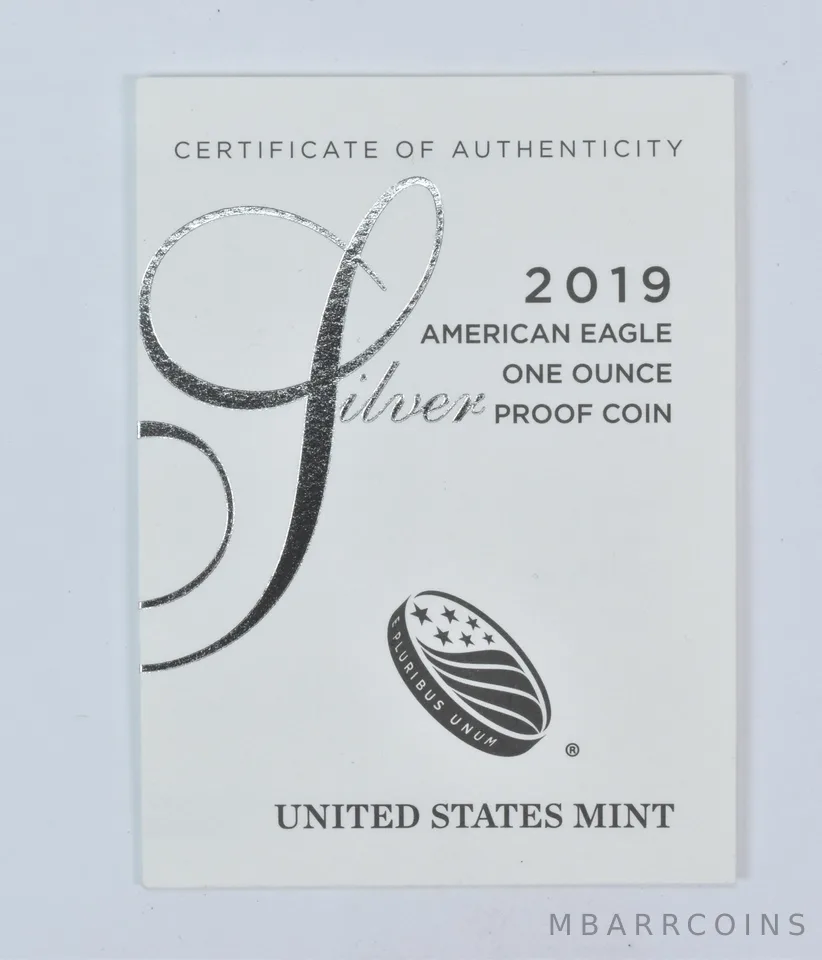COA 2019-W American Silver Eagle Proof
