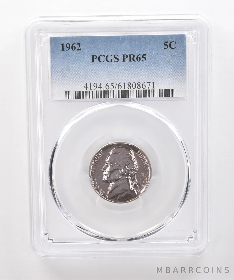 1962 Jefferson Nickel PR65 PCGS Beautiful Tone *1885