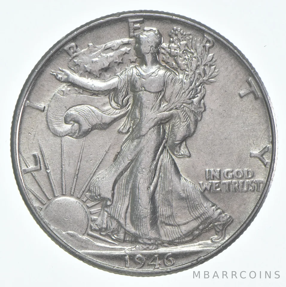 CHAU 1946 (P) Walking Liberty Half Dollar Choice AU 90% Silver (1pc)