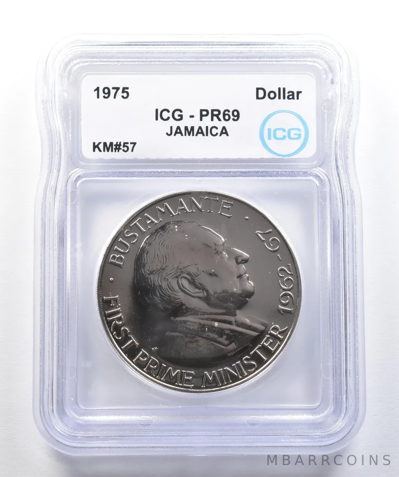 1975 Jamaica Dollar KM#57 PR69 ICG *7818