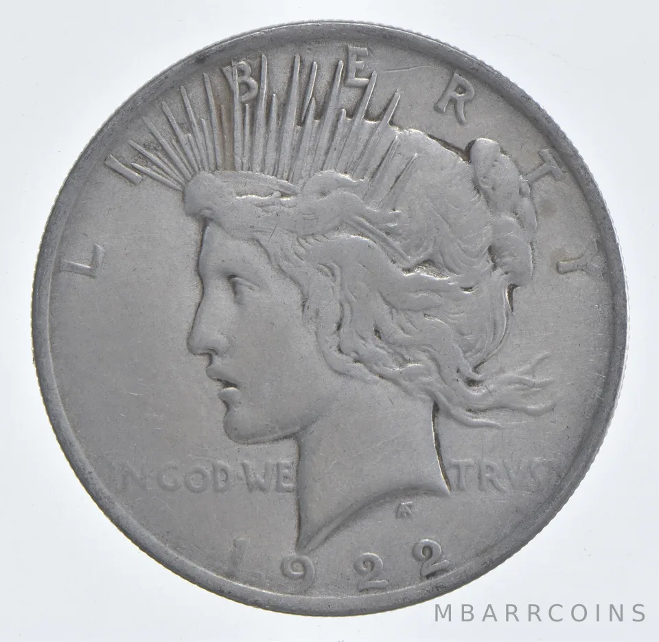 Better - 1922 Peace Silver Dollar - 90% US Coin *690