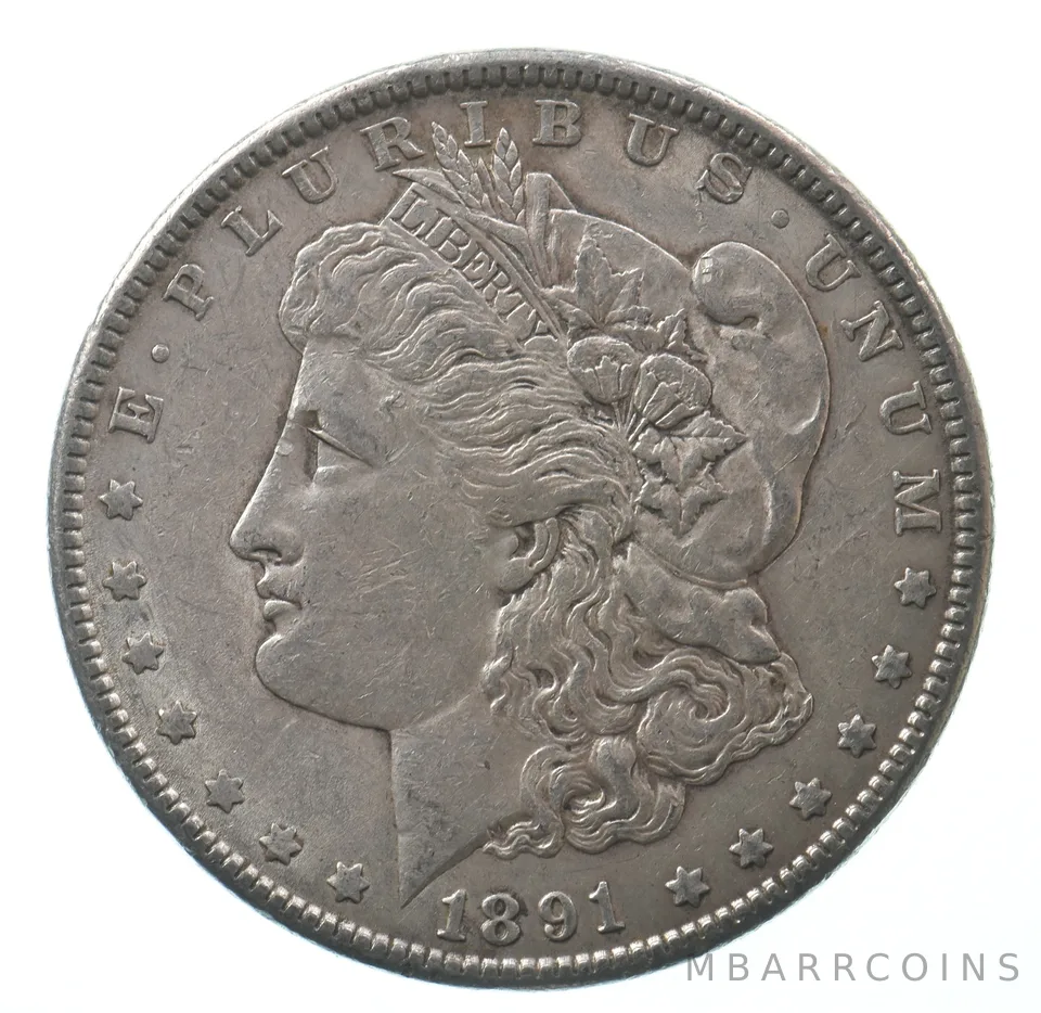 Early - 1891 Morgan Silver Dollar - 90% US Coin *457