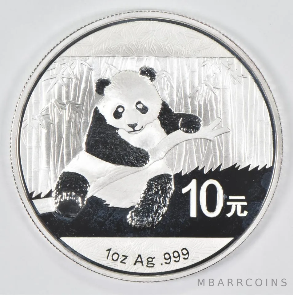 2014 China 10 Yuan SILVER PANDA 1 Oz .999 Silver