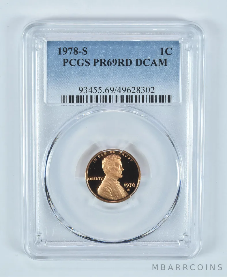 1978-S Lincoln Memorial Cent PR69 RD DCAM PCGS Blue Label