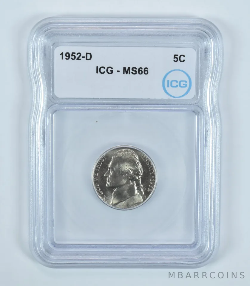 1952-D Jefferson Nickel MS66 ICG
