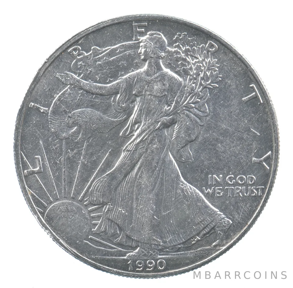 Better Date 1990 American Silver Eagle 1 Troy Oz .999 Fine Silver *739