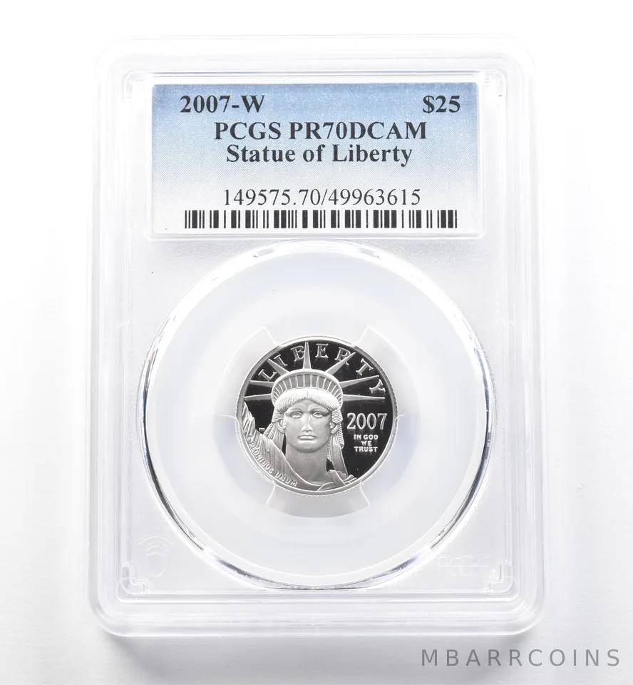 2007-W $25 American Platinum Eagle 1/4 Oz Platinum PR70 DCAM PCGS