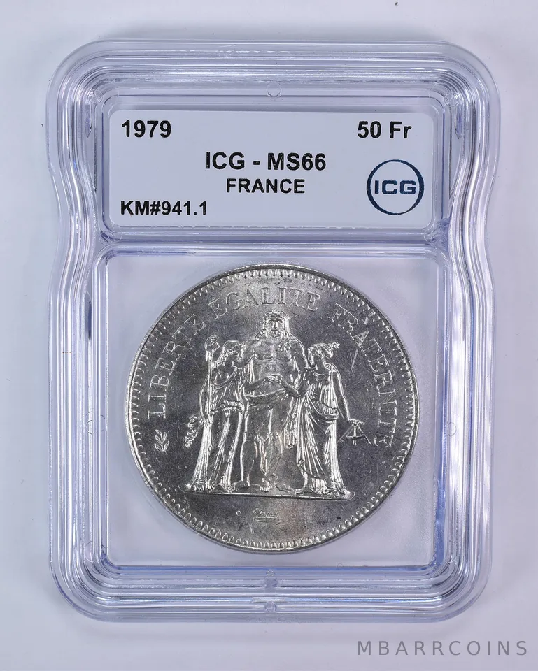 1979 France 50 Francs KM#941.1 MS66 ICG