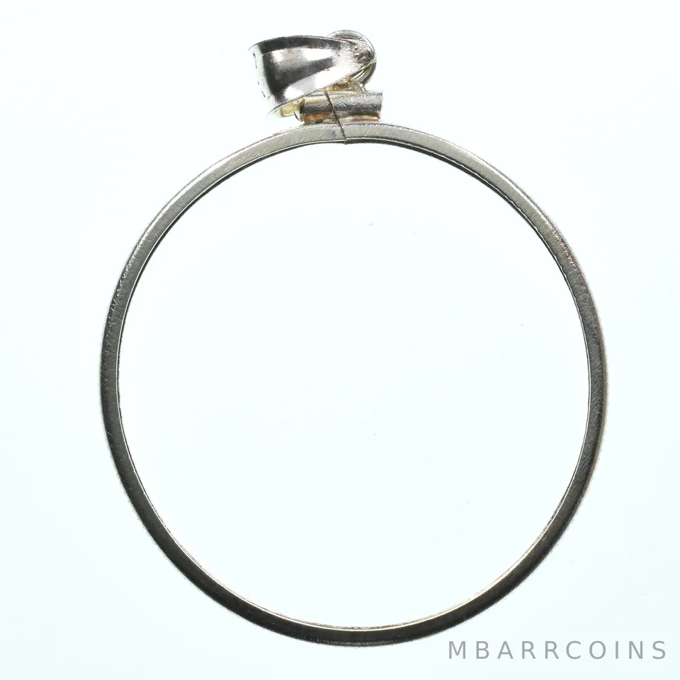Sterling Silver 31 MM 1/2 Oz Love Token Coin Bezel Pendant Frame Edge *2194