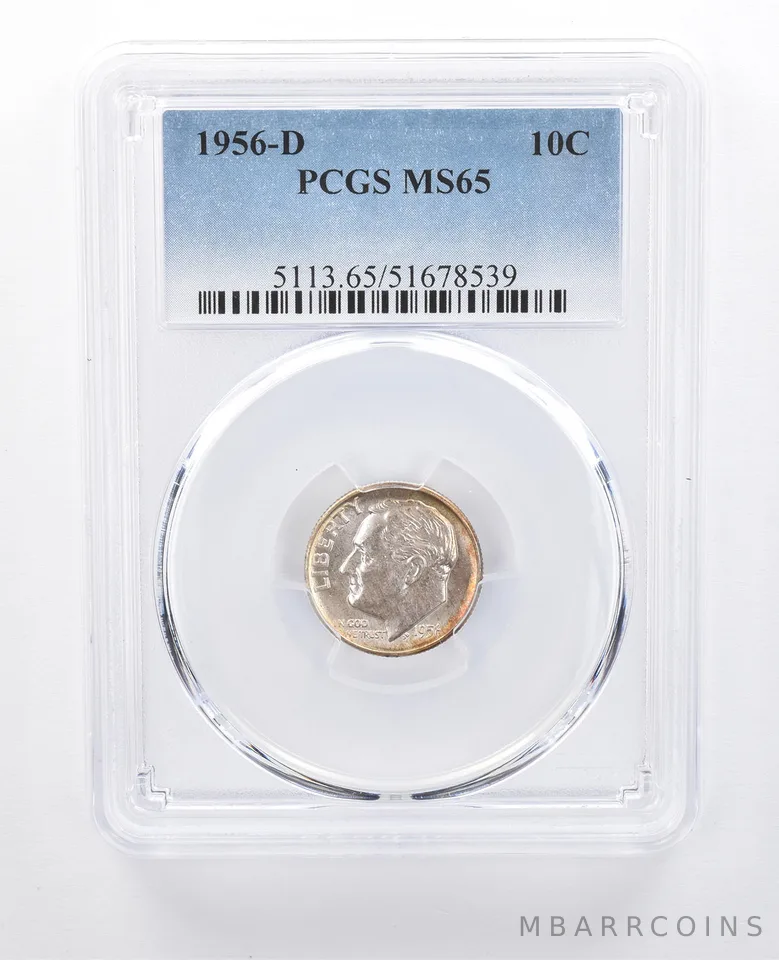 1956-D Roosevelt Dime MS65 PCGS Beautiful Sheen *8063