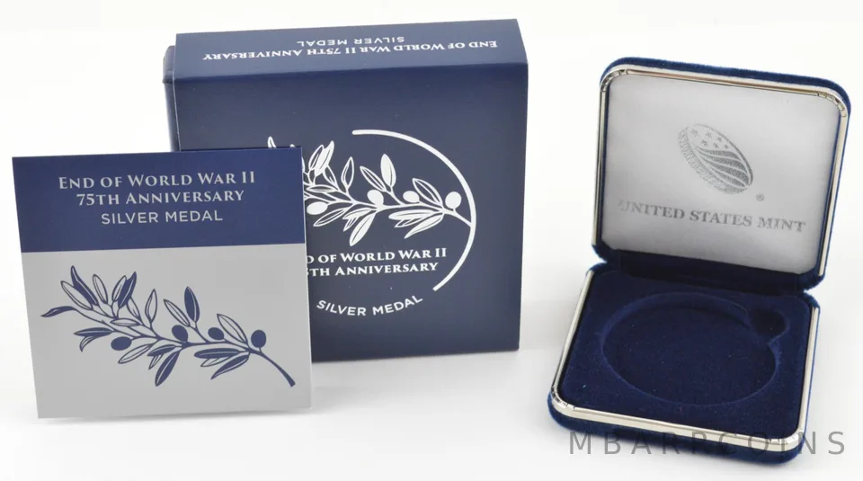 2020 End Of World War II 75th Anniv Silver Medal Ryder Signed COA NO COIN *3838