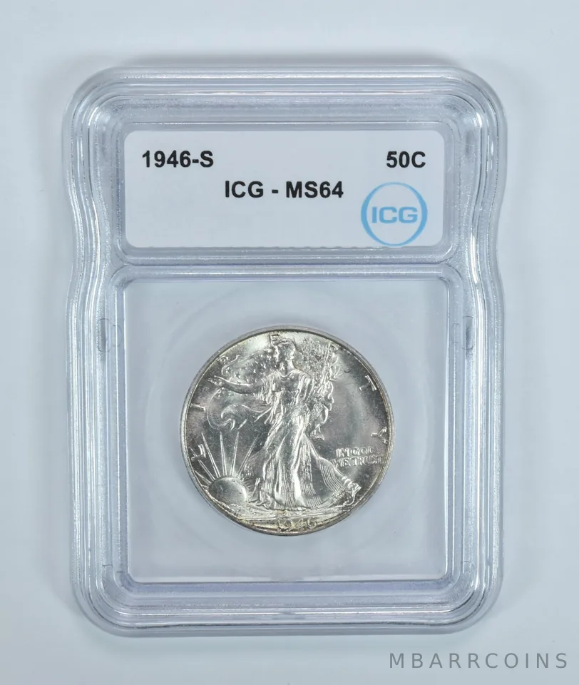 1946-S Walking Liberty Half Dollar MS64 ICG