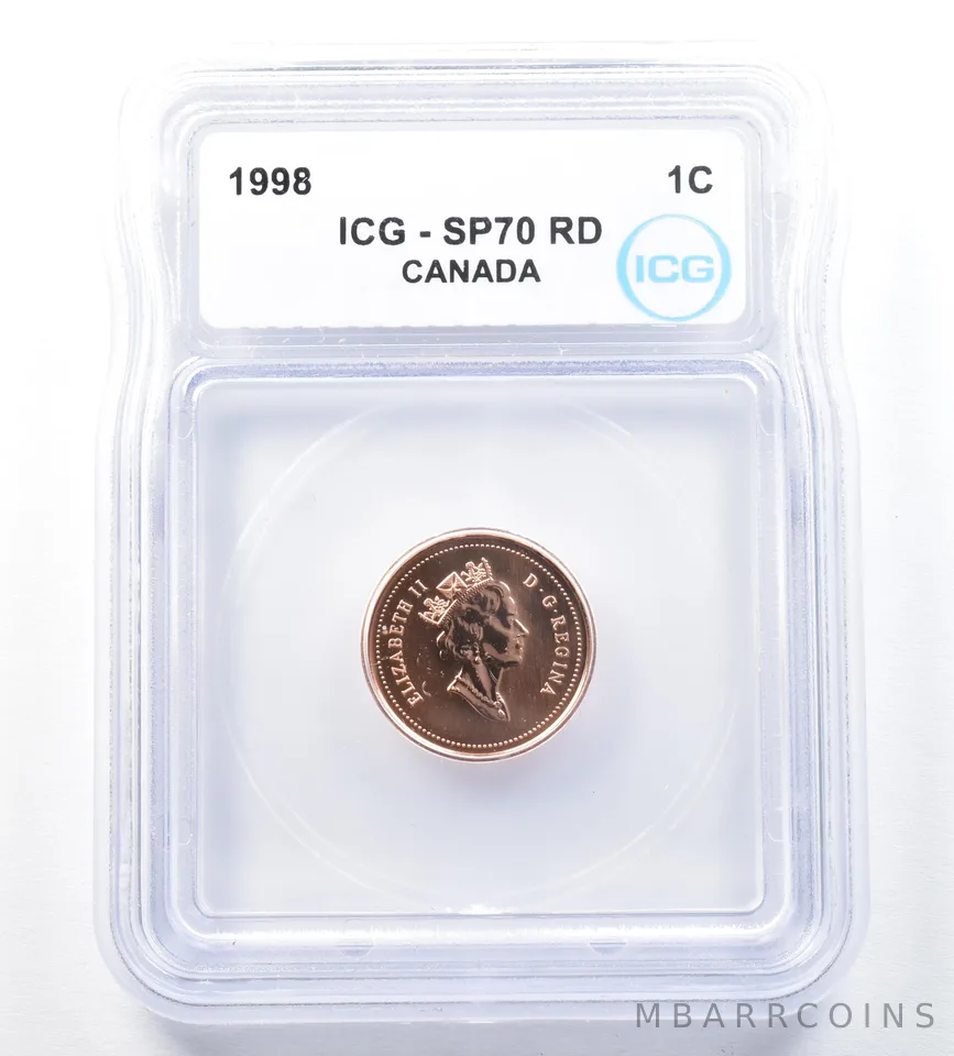 1998 Canada 1 Cent SP70 RD ICG *8930