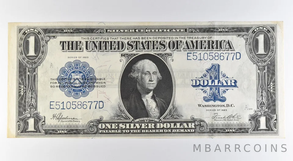 1923 $1 Silver Certificate Large Note Blue Seal Fr#237 *0542