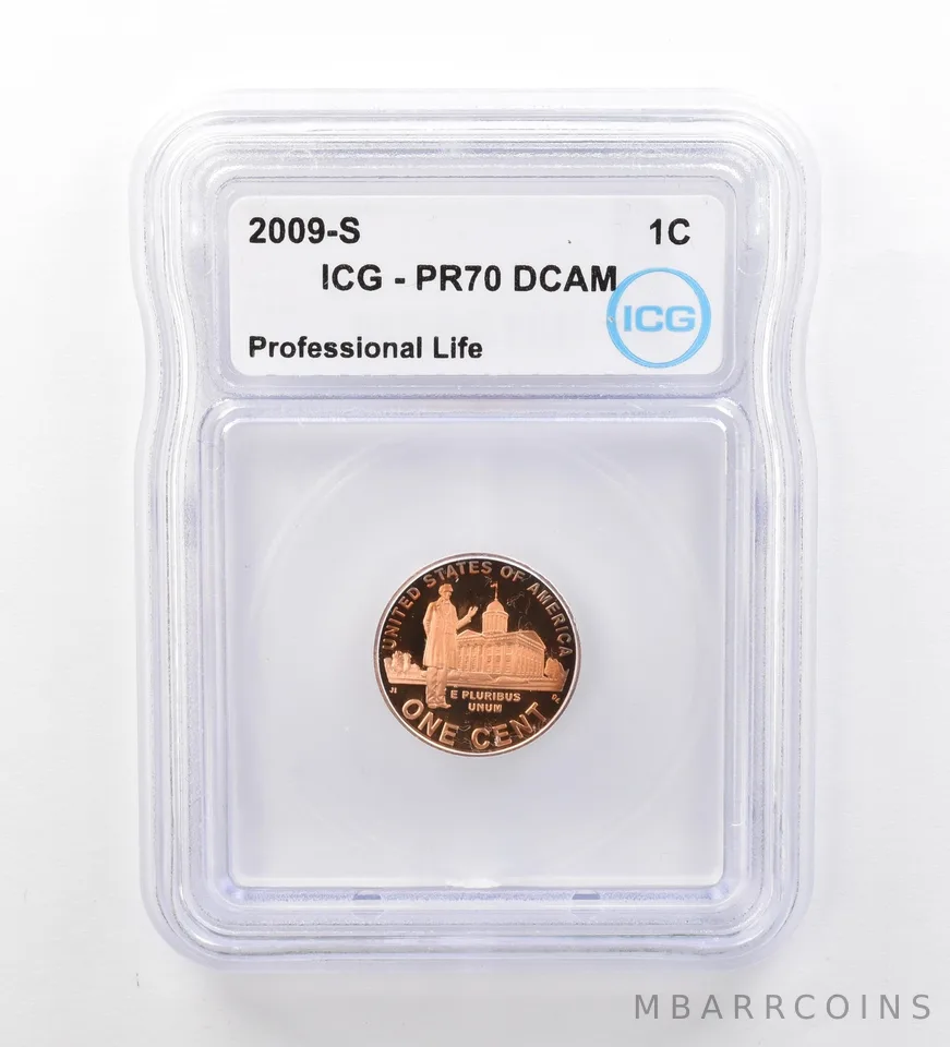2009-S Lincoln Memorial Cent Professional Life PR70 ICG Beautiful Tone *1983