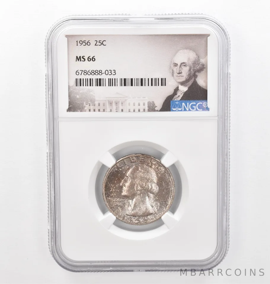 1956 Washington Quarter MS66 NGC Beautiful Tone *2284