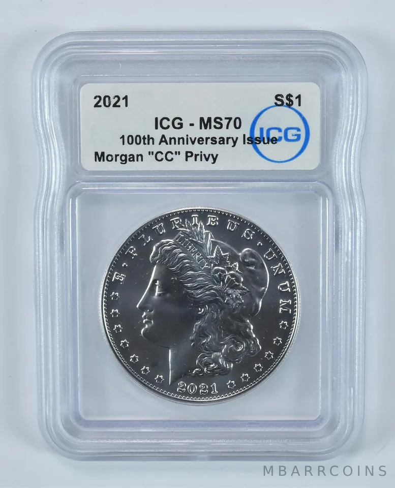 2021-CC Morgan Silver Dollar MS70 ICG