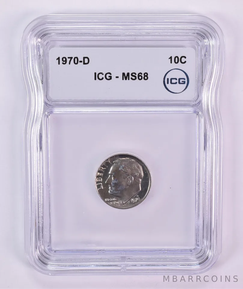 1970-D Roosevelt Dime MS68 ICG