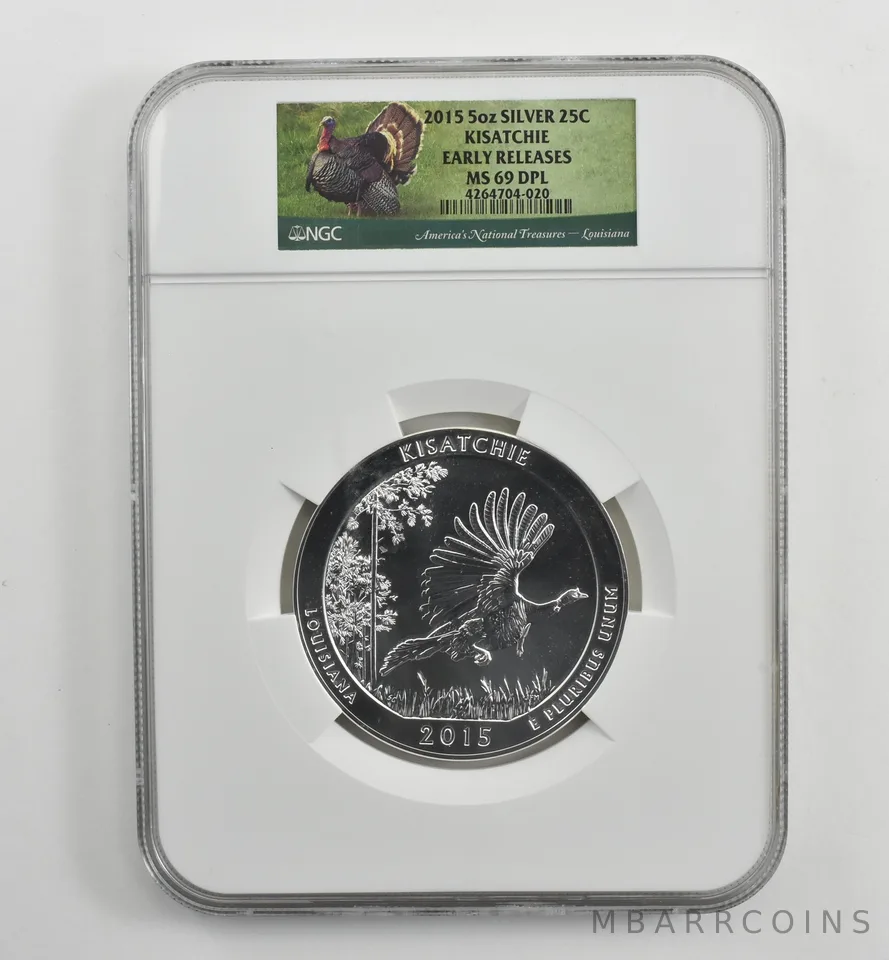2015 5 Oz Silver Quarter America The Beautiful Kisatchie ER MS69 DPL NGC *1568