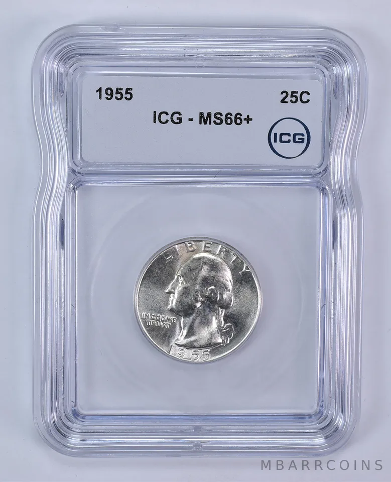 1955 Washington Quarter MS66+ ICG