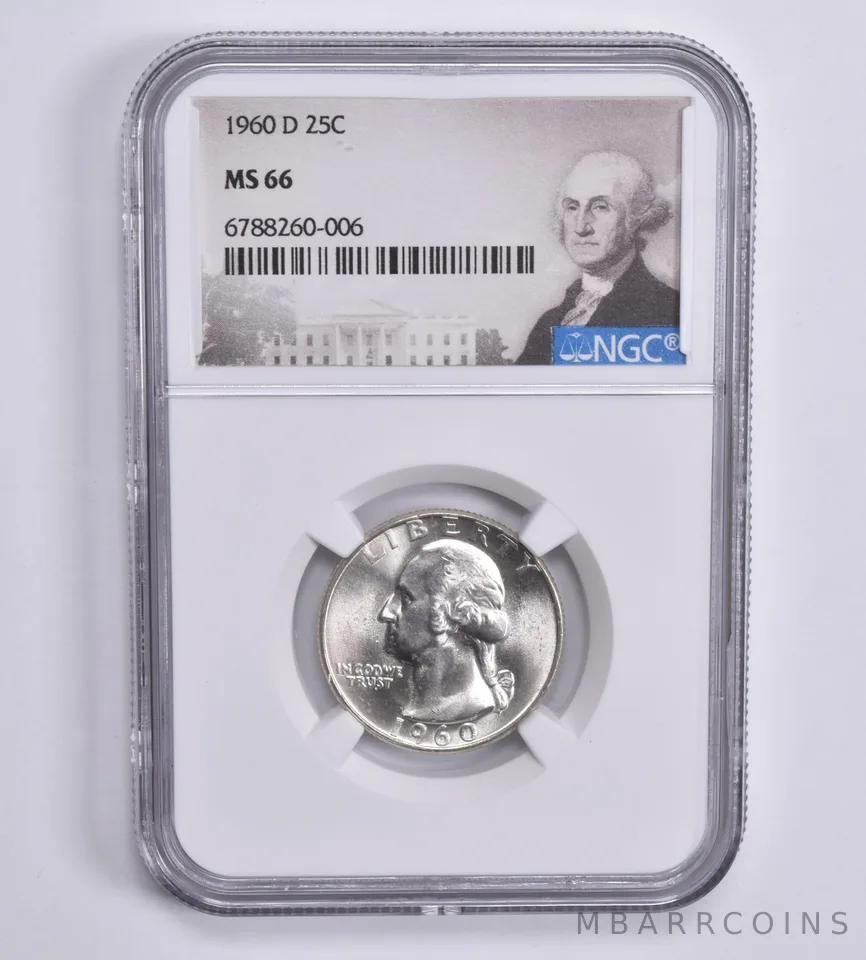 1960-D Washington Quarter 25c Special Lbl MS66 NGC