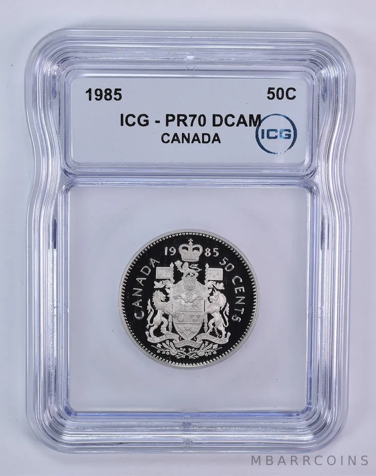 1985 Canada 50 Cents PR70 DCAM ICG