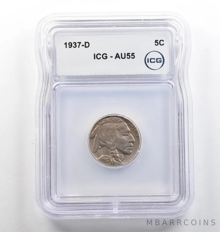 1937-D Indian Head Buffalo Nickel AU55 ICG *3997
