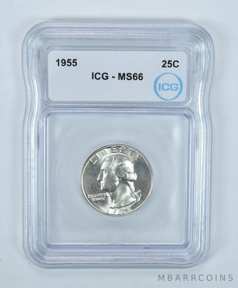1955 Washington Quarter MS66 ICG