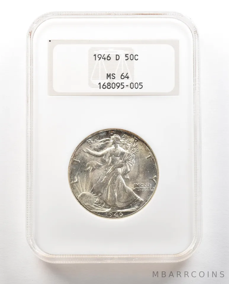1946-D Walking Liberty Half Dollar MS64 NGC PQ a4770