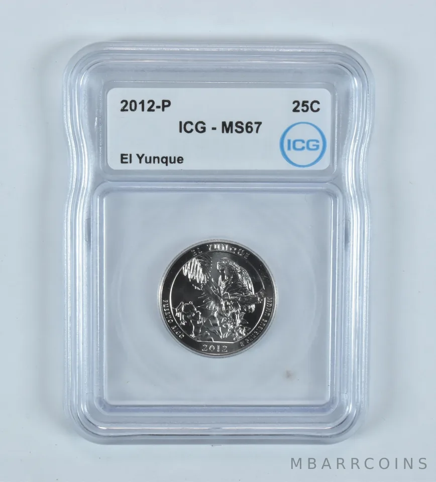 2012-P Washington Quarter ATB El Yunque MS67 ICG