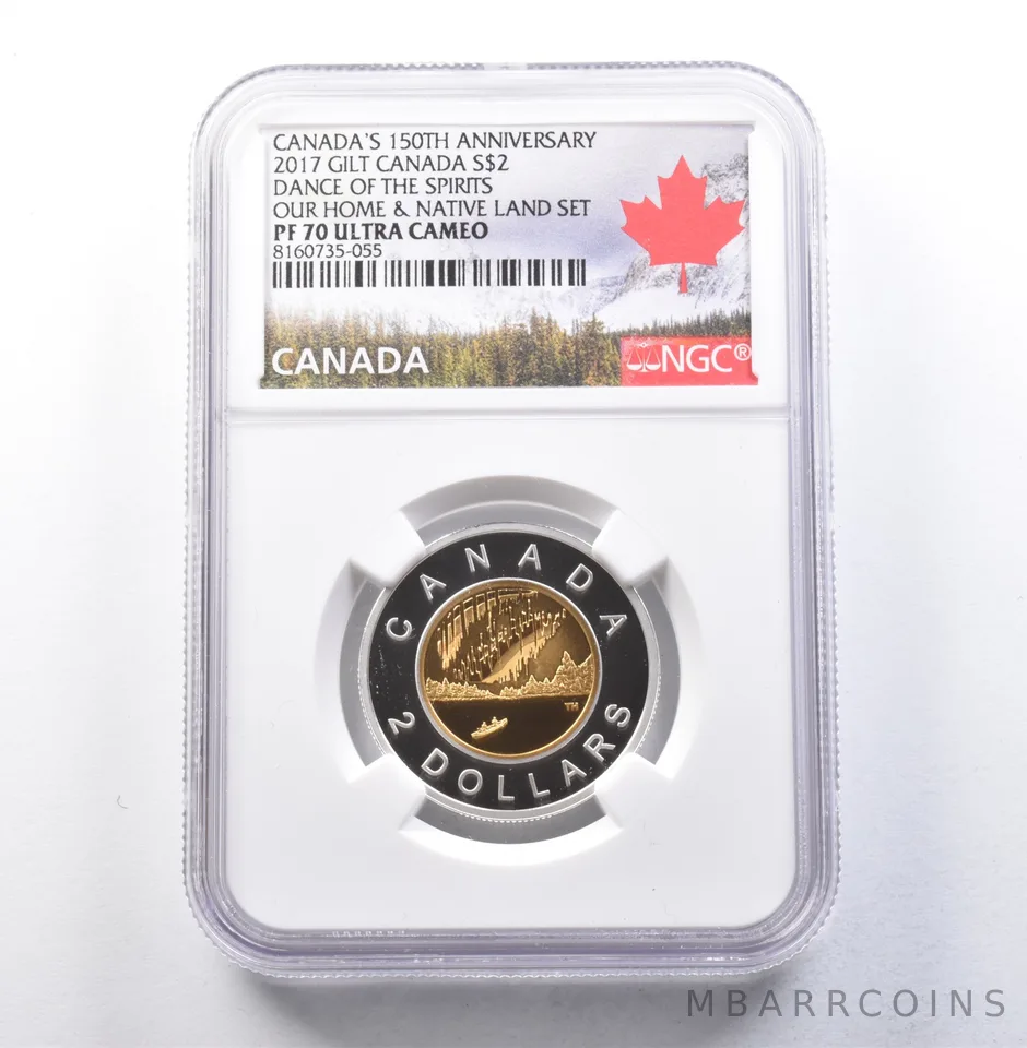 2017 Canada $2 Silver Gilt Dance Spirit Home Native Land Set PF70 UCAM NGC a5829