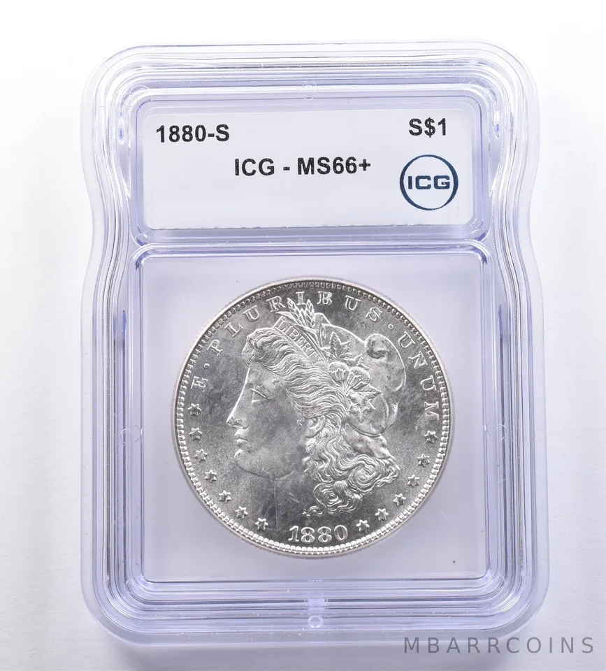 1880-S Morgan Silver Dollar MS66+ ICG *9185