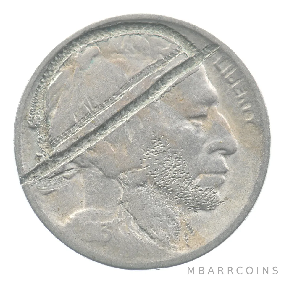 1913 Indian Head Buffalo Nickel Hobo Nickel *4807