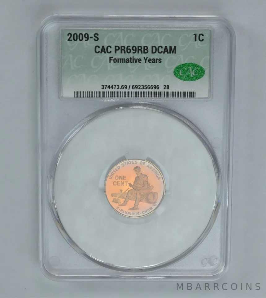 2009-S Lincoln Cent Formative Years PR69 RB DCAM CAC CACg Beautiful Tone a1001