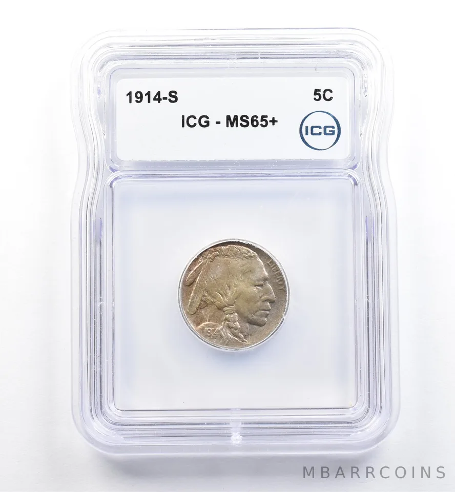 1914-S Indian Head Buffalo Nickel MS65+ ICG *9961