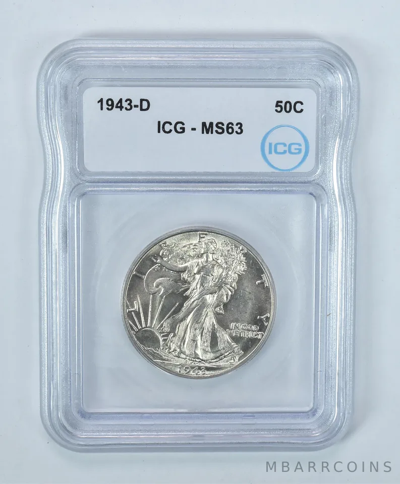1943-D Walking Liberty Half Dollar MS63 ICG