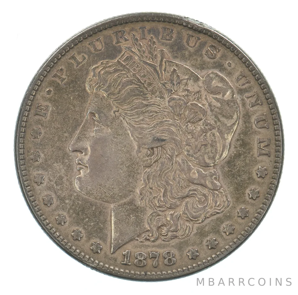 1878 Morgan Silver Dollar 7/8 Tail Feather TF Beautiful Tone *5773