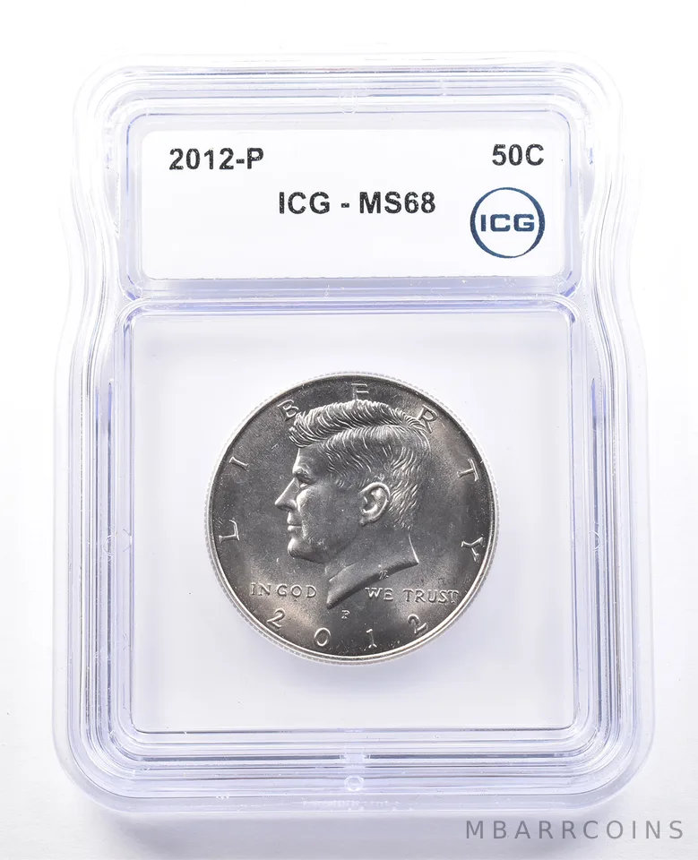 2012-P Kennedy Half Dollar MS68 ICG