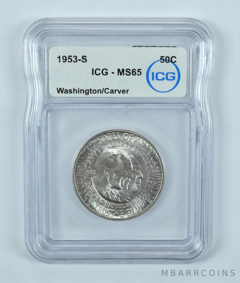 1953-S Washington Carver Commemorative Half Dollar MS65 ICG